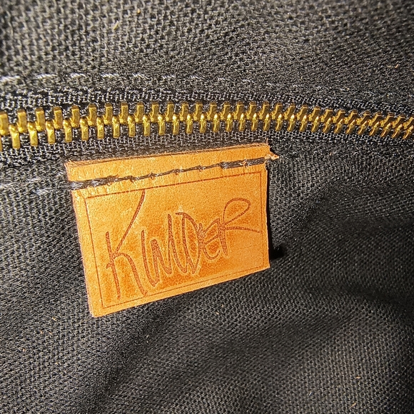 Dark green KIMDER leather purse with chain and leather strap - Picture 5 of 5